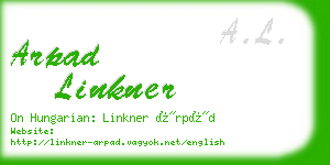 arpad linkner business card